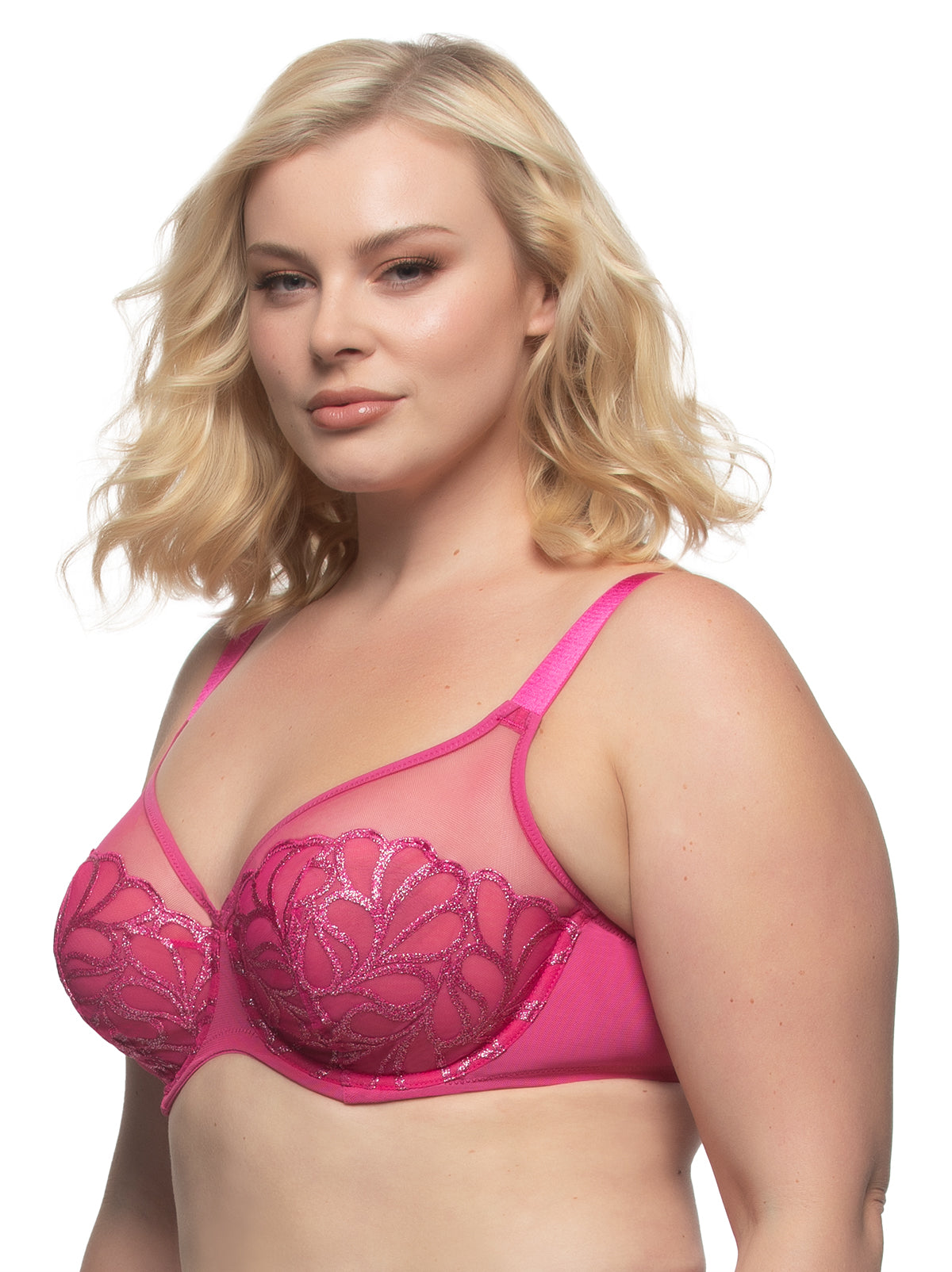 Paramour by Felina | Lotus Embroidered Unlined Bra | DD+