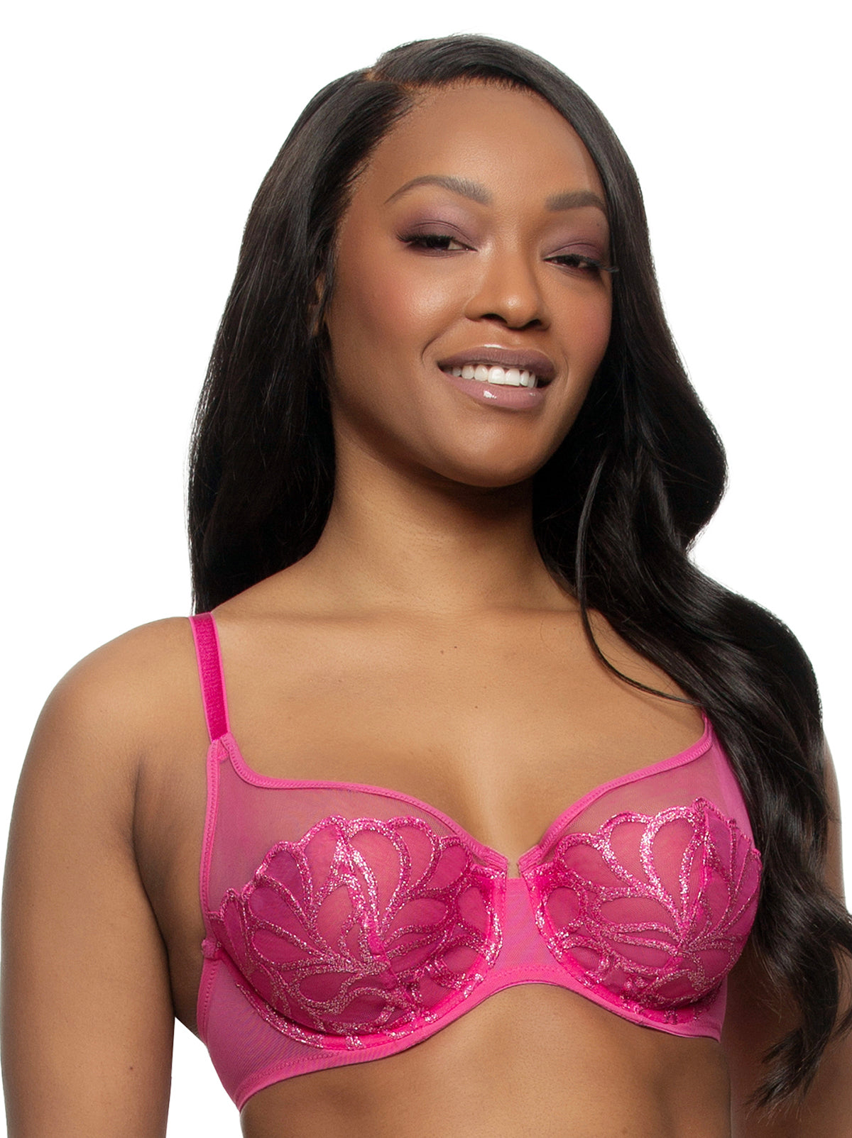 Paramour by Felina | Lotus Embroidered Unlined Bra | DD+