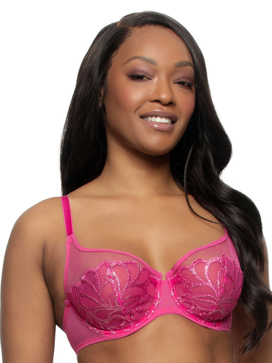 Paramour by Felina | Lotus Embroidered Unlined Bra | DD+