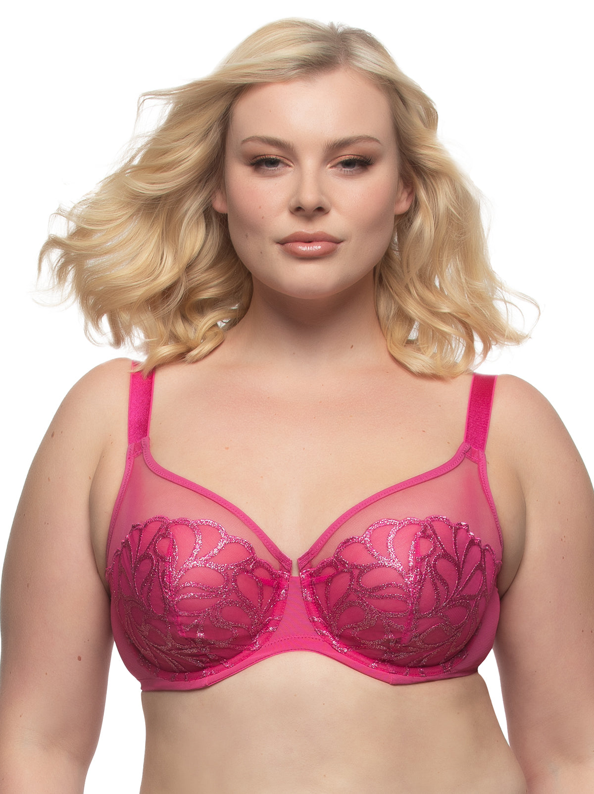 Paramour by Felina | Lotus Embroidered Unlined Bra | DD+