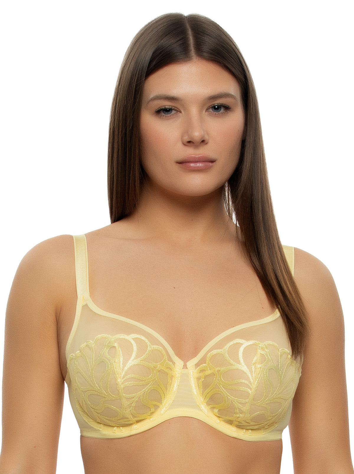 Paramour by Felina | Lotus Embroidered Unlined Bra | DD+